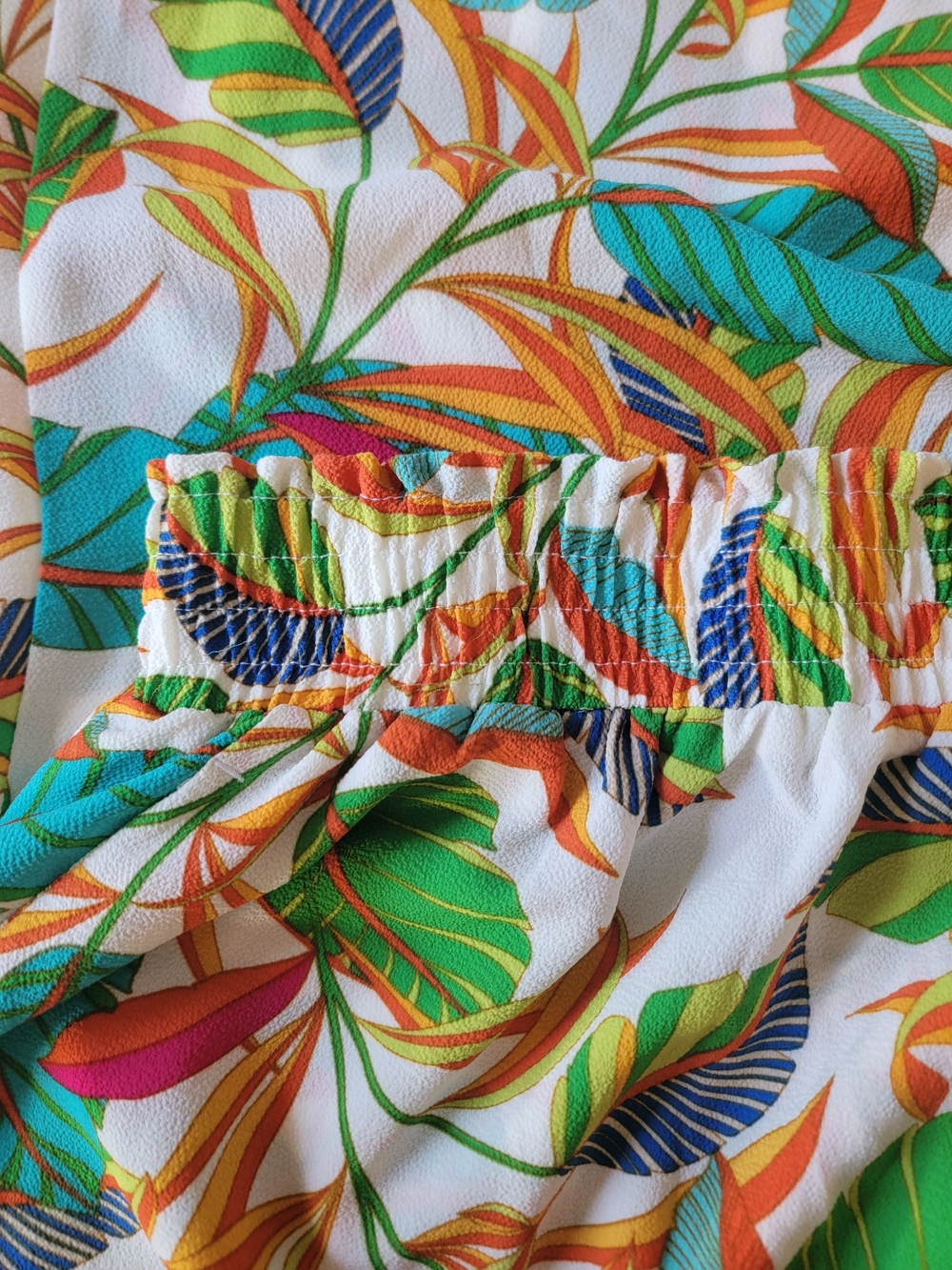 Rose + Olive Tropical Wide Leg Pants | 2X | Farm Rio Inspired Resort Print - Picture 5 of 6